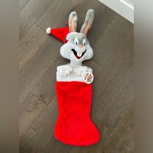 Vintage looney‎ tunes bugs bunny stocking NEW WITH TAGS